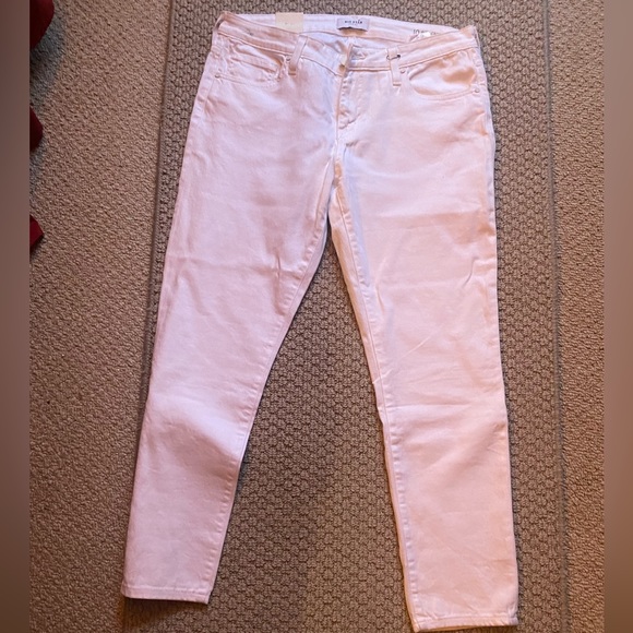 White crop skinny jeans size 10 NEW - Picture 1 of 8